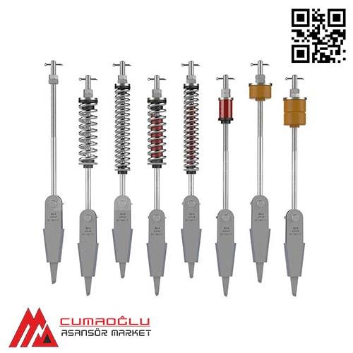 Aspar 6-8 mm Döküm Halat Şişesi / Çiftli Poliüretan Lastikli L2:320 mm - 0