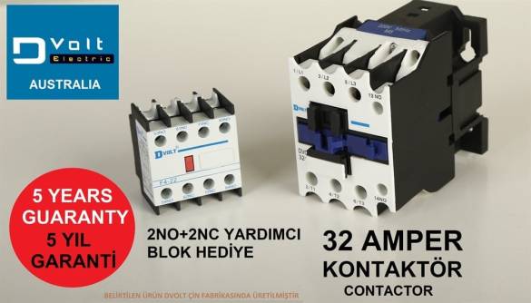 Dvolt 3210 AC Kontaktör 3NO+2NC - 0