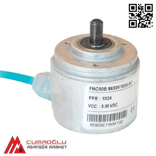 Encoder Ø50mm 8mm Shaft 6ch 5-30v DC 2048 ppr - 0