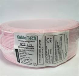 KabloTech 0,75 Nyaf Kablo 100 Metre Pembe