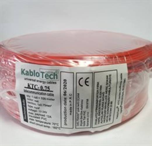 KabloTech 0,75 Nyaf Kablo 100 Metre Kırmızı - 0