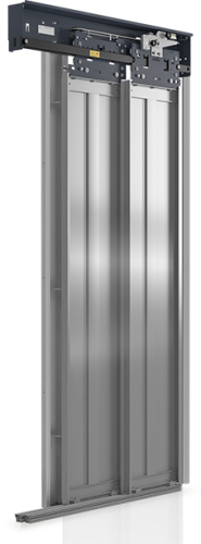Merih B-01 2 Panel Teleskopik Satine Paslanmaz Kat Kapıları - 0