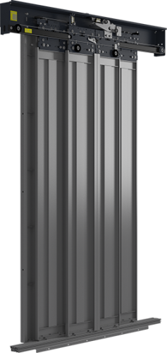 Merih B-01 4 Panel Merkezi Satine Paslanmaz Kat Kapıları - 0