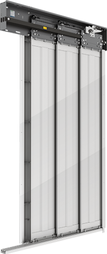 Merih B-20 3 Panel Teleskopik Satine Paslanmaz Kat Kapıları - 0