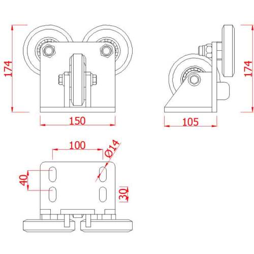 Metroplast Makaralı Kabin Pateni - Sabit - 1